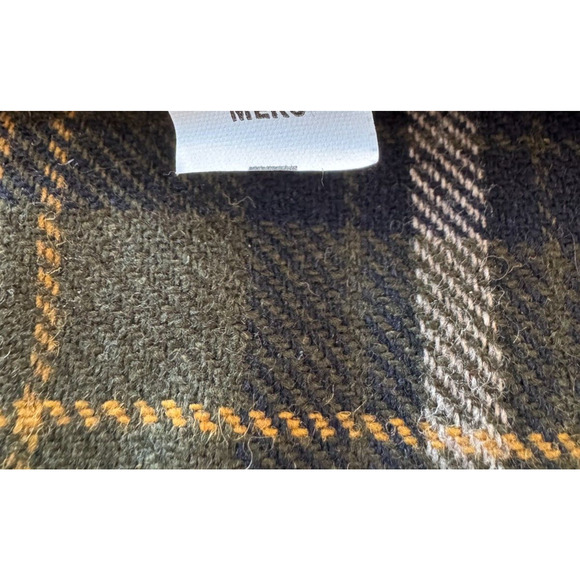 Vintage Y2K Blue Green Plaid Wool Blend Sz 6 Mini Skirt Wrap Old Navy - Picture 5 of 8